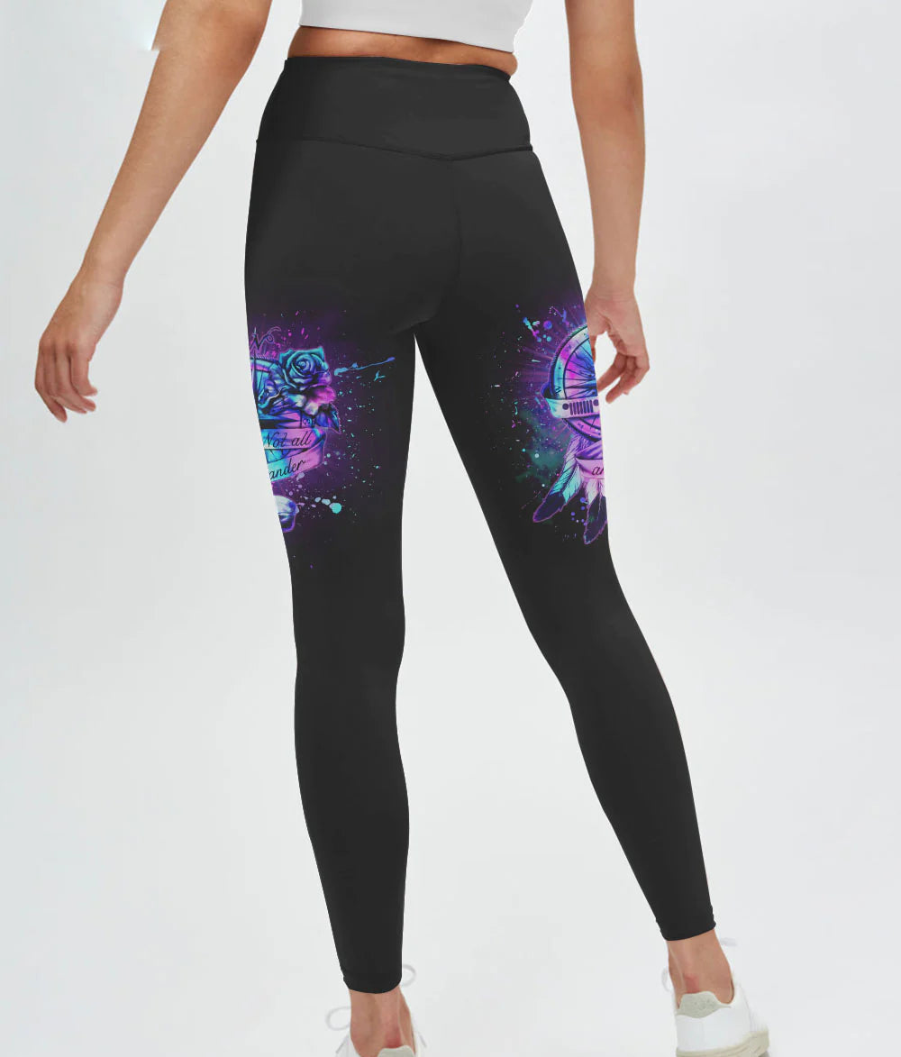not-all-who-wander-are-lost-compass-jeep-magic-black-leggings