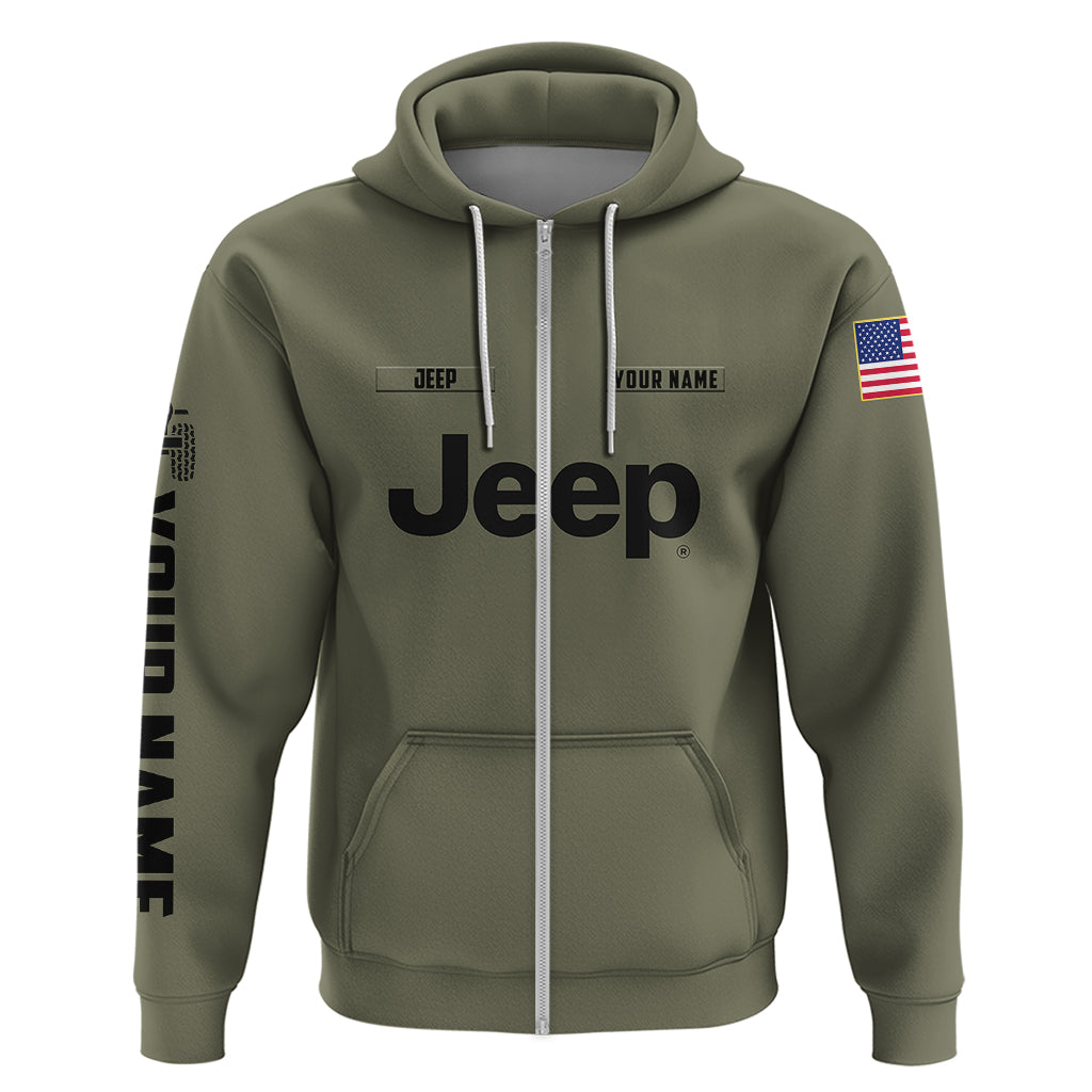 personalized-custom-name-simple-jeep-hoodie-olive-military