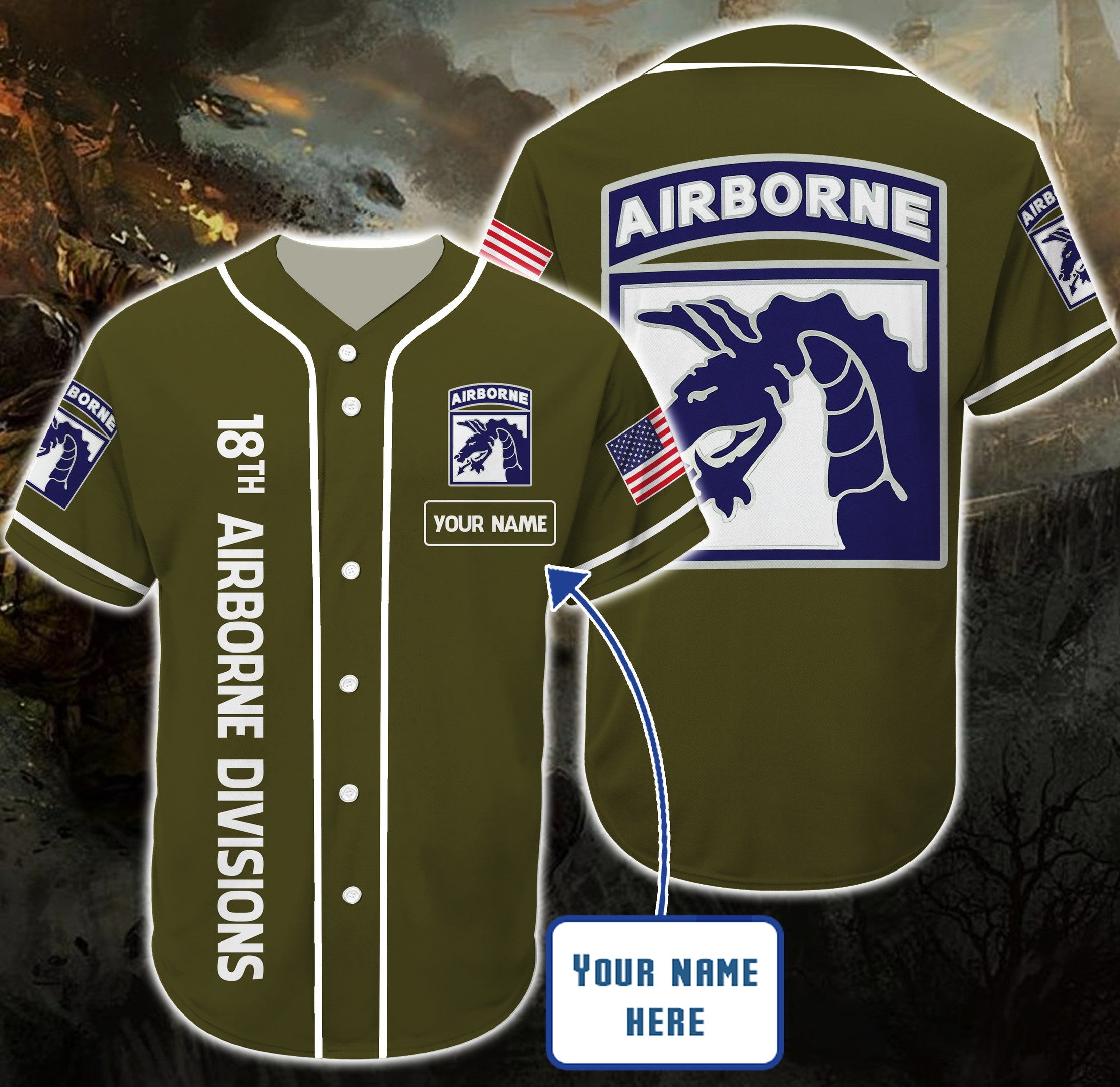 personalized-custom-name-18th-airborne-divisions-baseball-tee-jersey-shirt