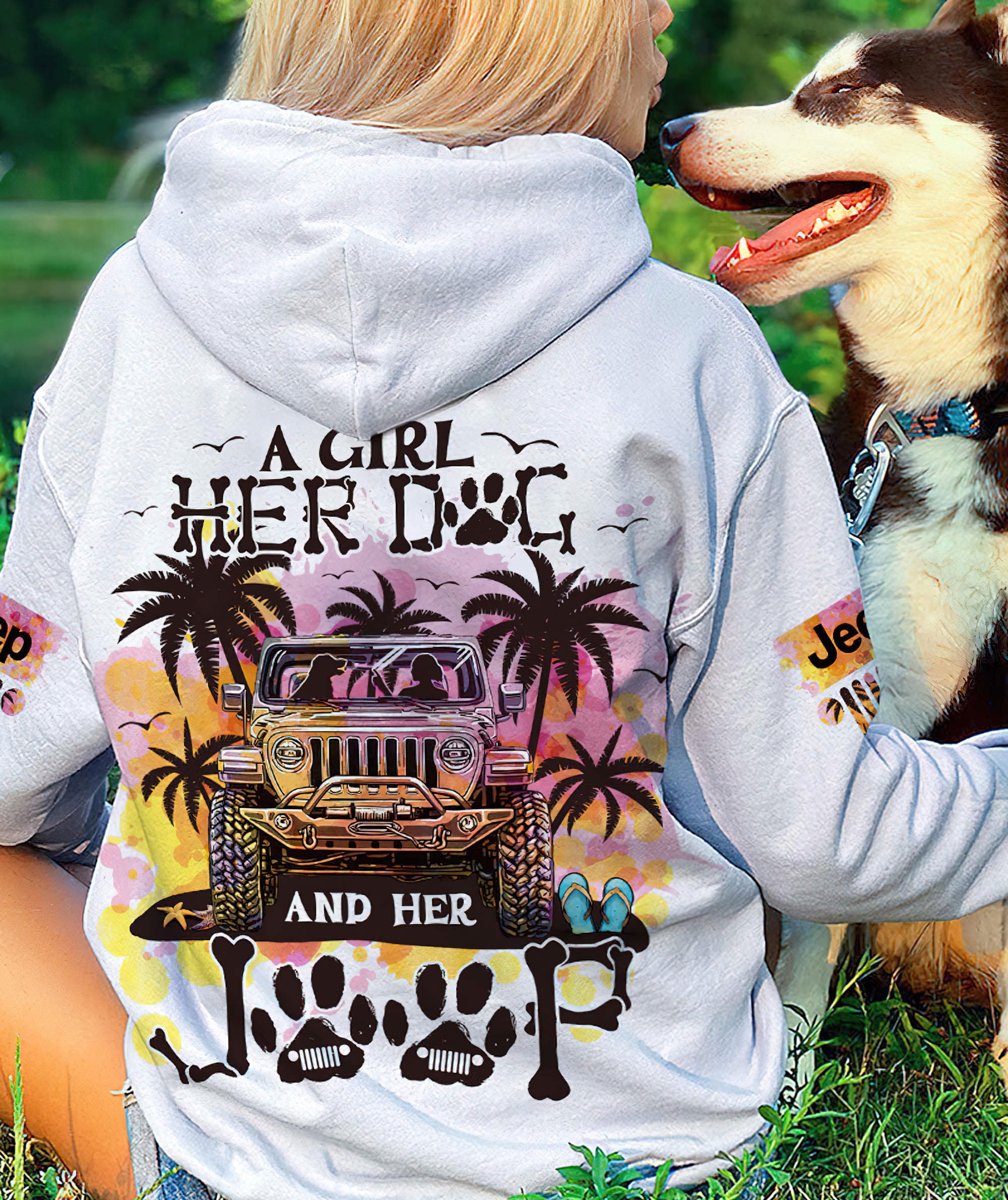a-girl-her-dog-and-her-jeep-beach-hoodie