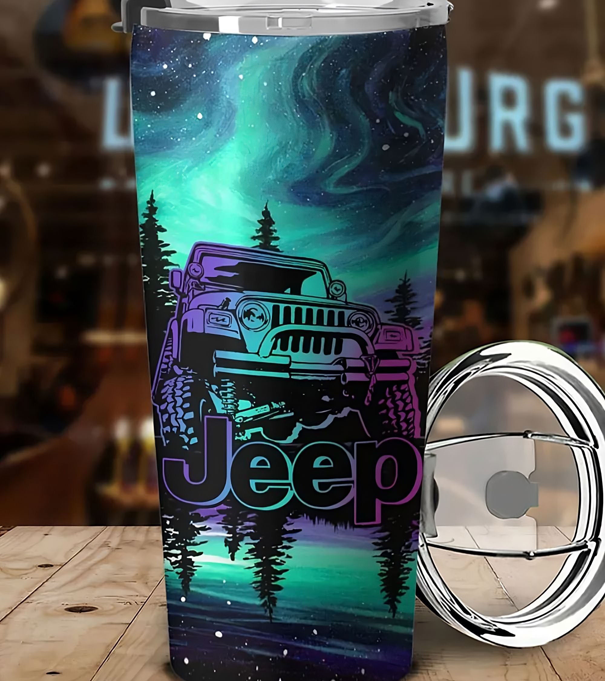 personalized-jeep-painting-forest-tumbler