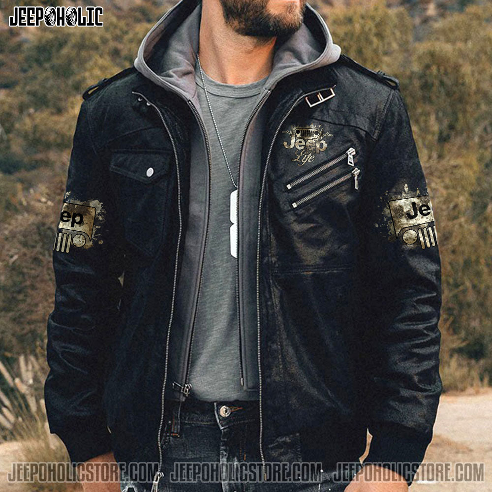 Jeep Life Dirty Leather Jacket