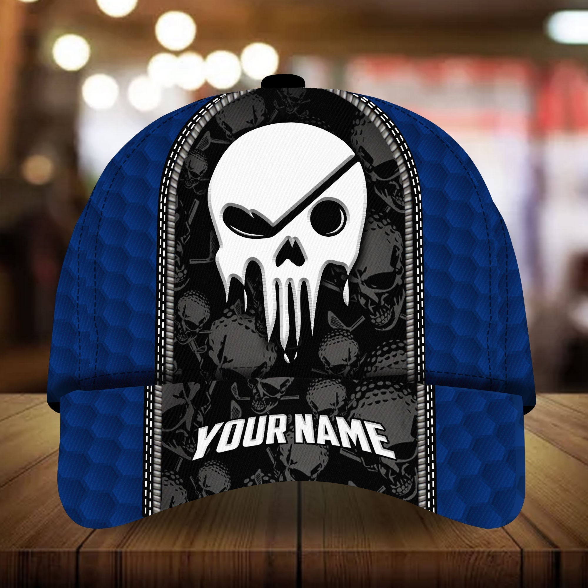 Cool SKull Golf Lover Cap Golfing Hats 3D Multicolor Personalized