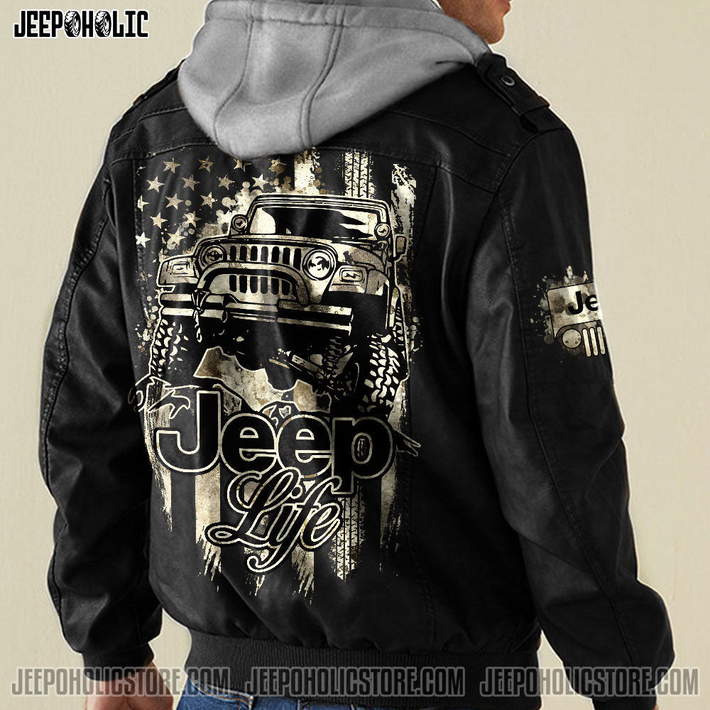 Jeep Life Dirty Leather Jacket