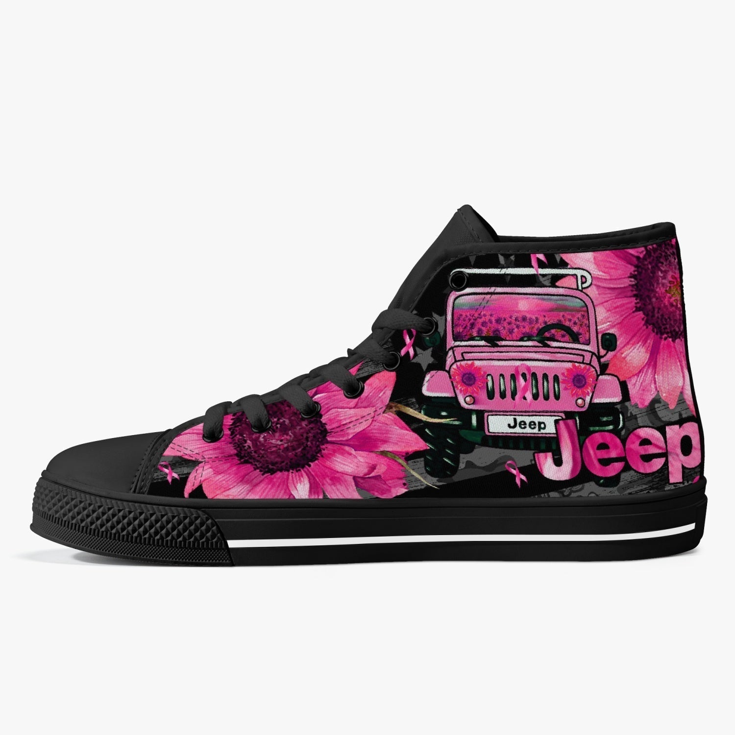 jeep-sunflower-breast-cancer-high-top-canvas-shoes