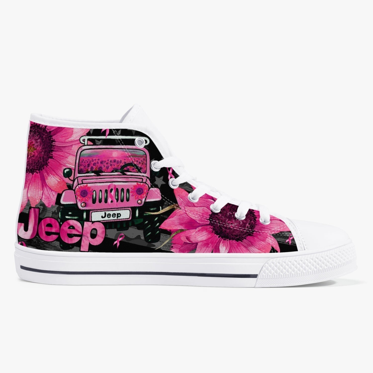 jeep-sunflower-breast-cancer-high-top-canvas-shoes
