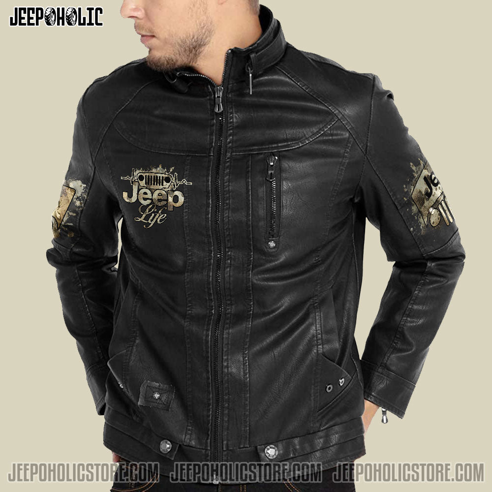 Jeep Life Dirty Leather Jacket