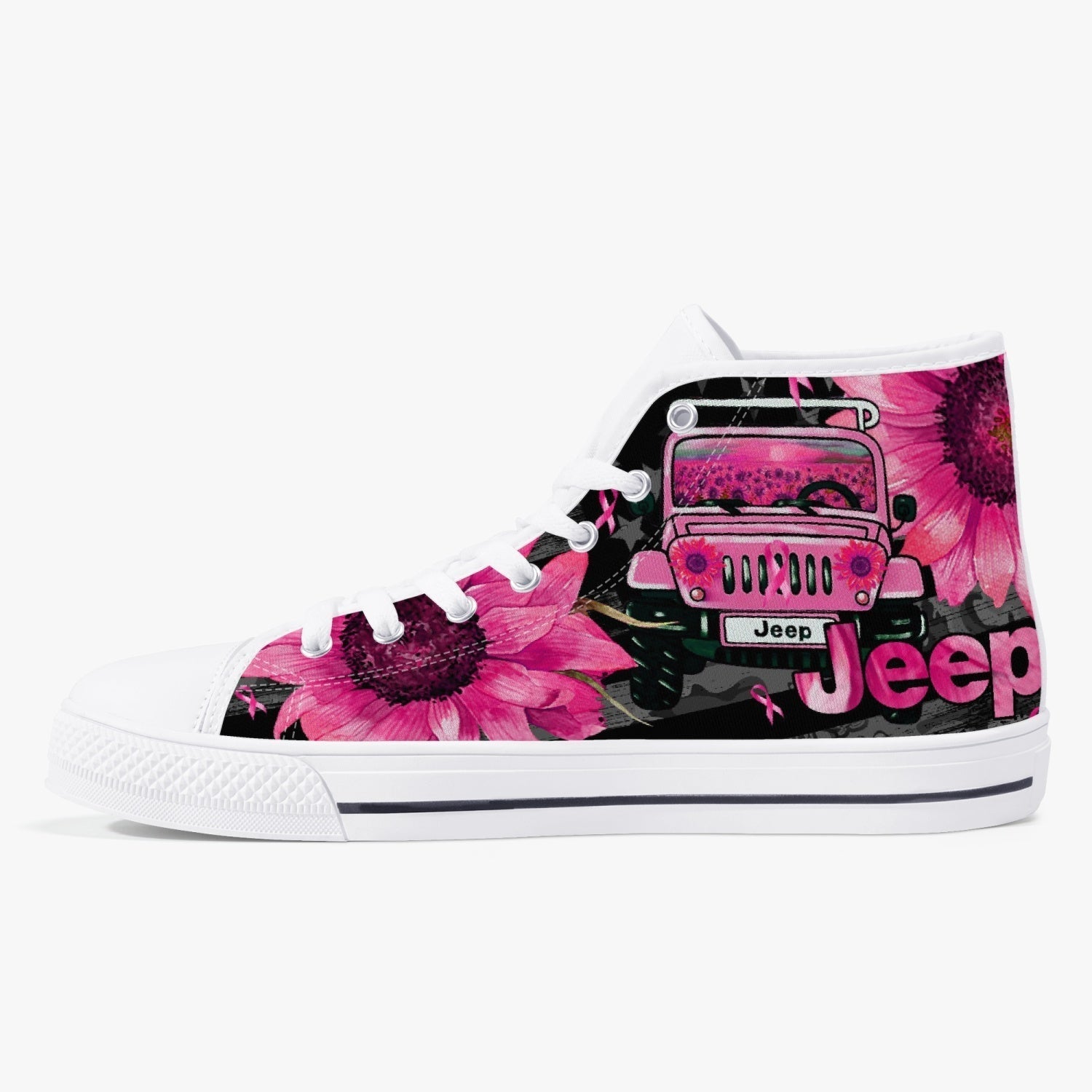jeep-sunflower-breast-cancer-high-top-canvas-shoes