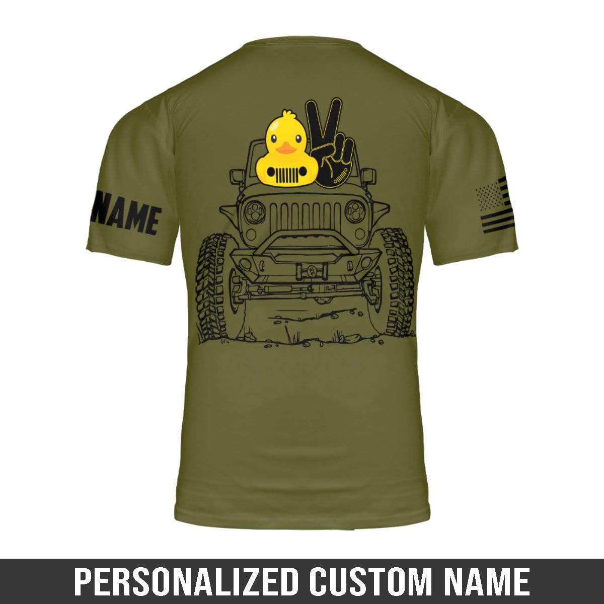 custom-name-jeep-duck-olive-army-color-unisex-t-shirt-3d