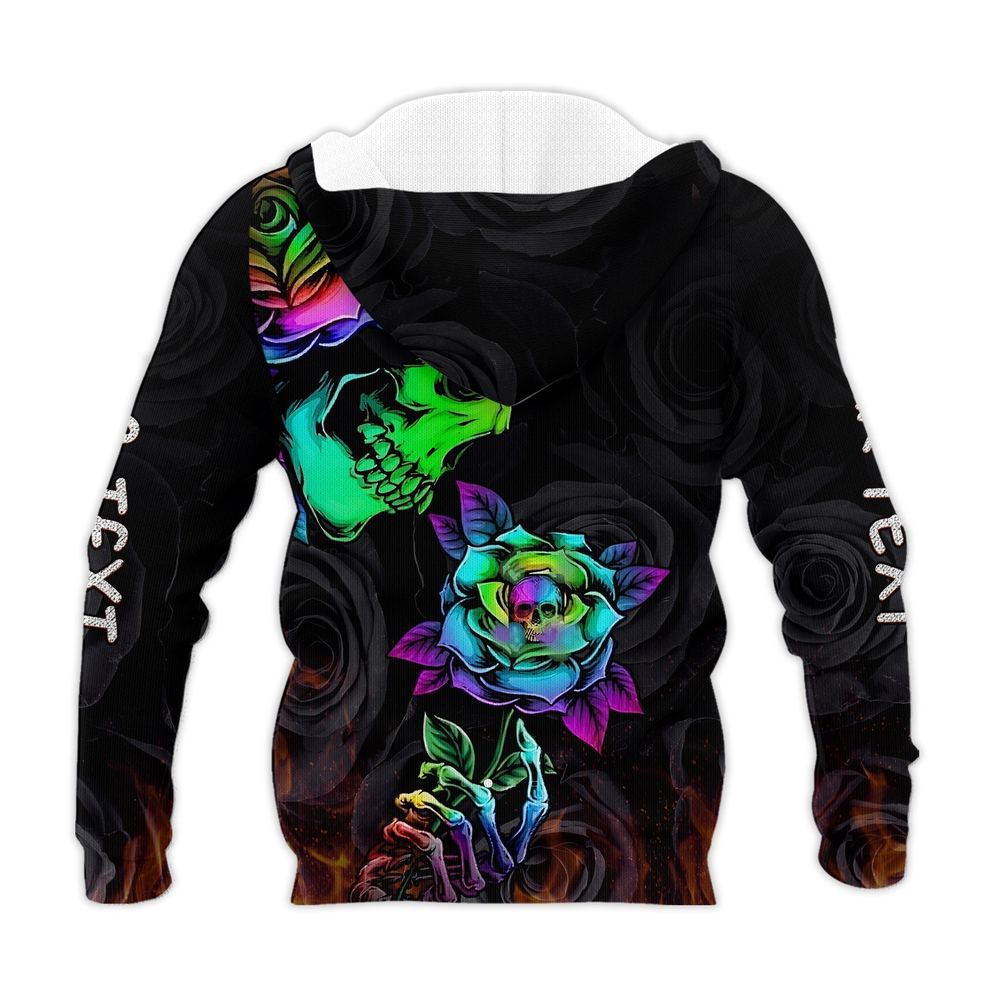 custom-personalised-beautiful-sugar-skull-hoodie-dark-night-black-roses