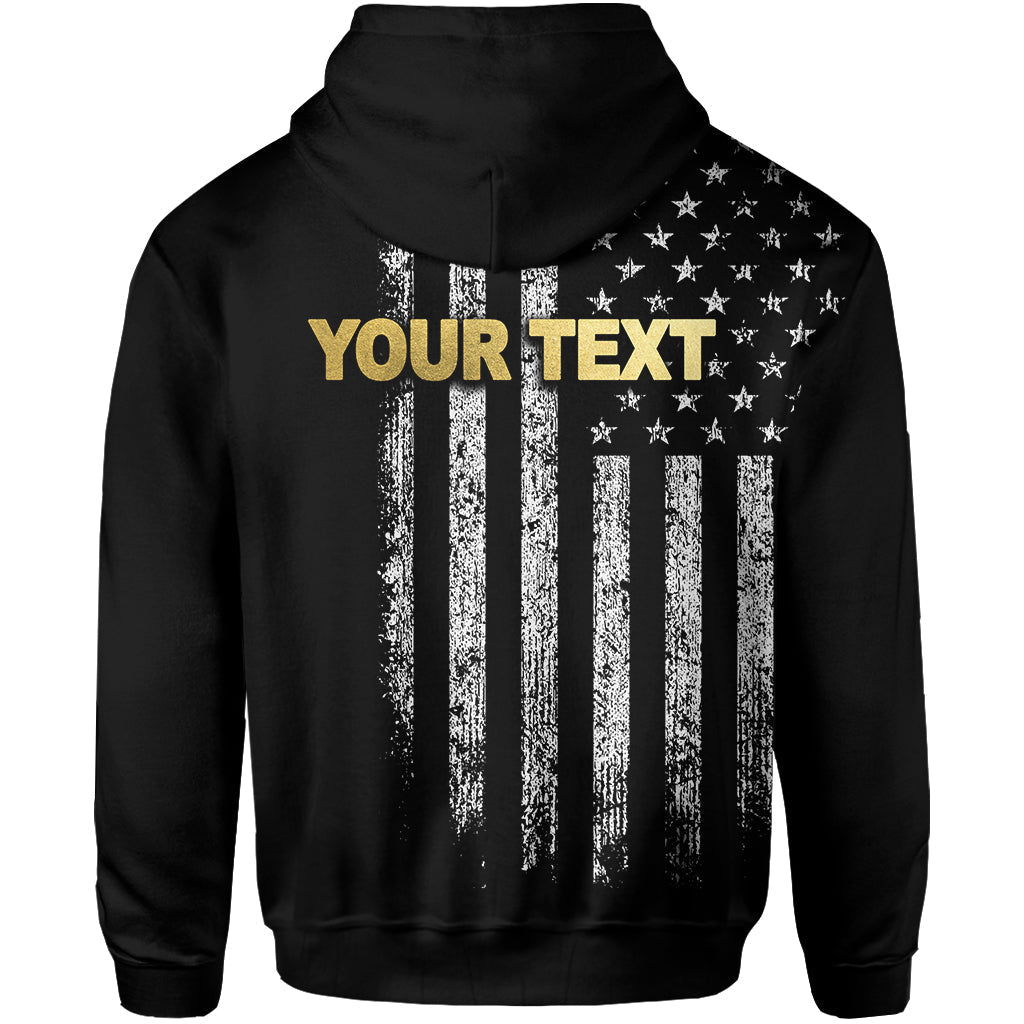 (Custom Personalised) American Flag Father Day Hoodie LT6