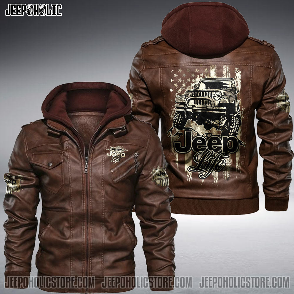 Jeep Life Dirty Leather Jacket