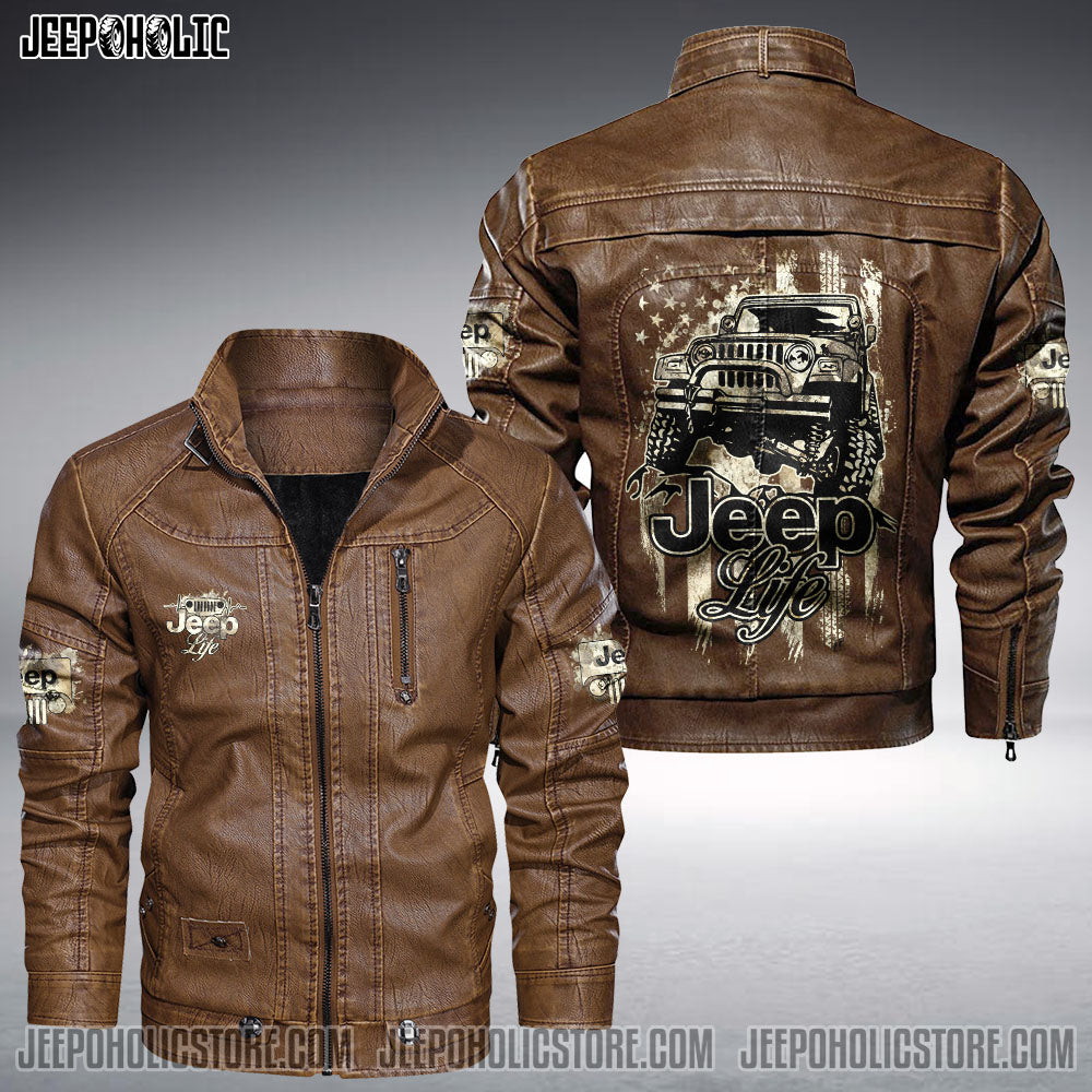 Jeep Life Dirty Leather Jacket