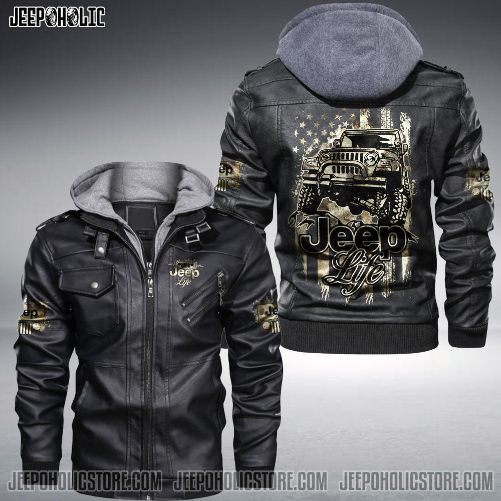 Jeep Life Dirty Leather Jacket