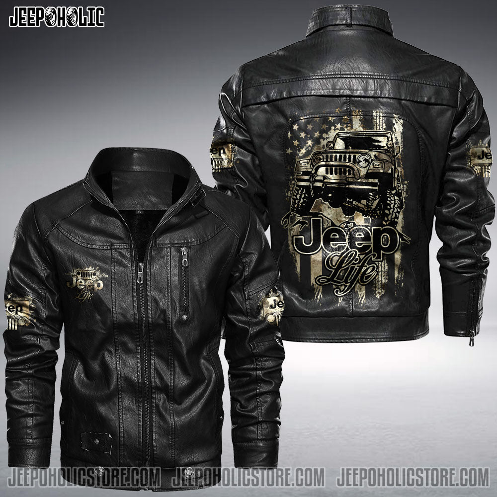 Jeep Life Dirty Leather Jacket