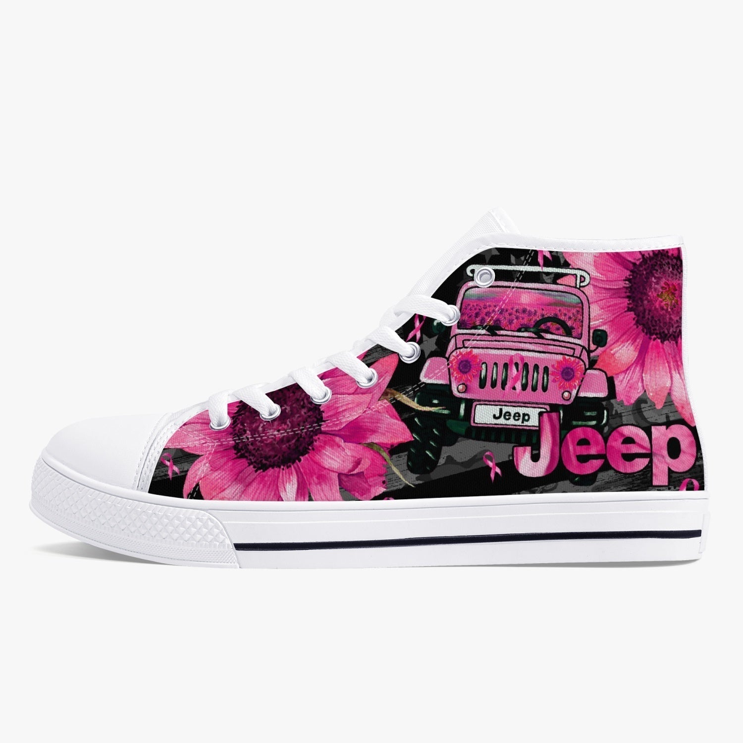 jeep-sunflower-breast-cancer-high-top-canvas-shoes
