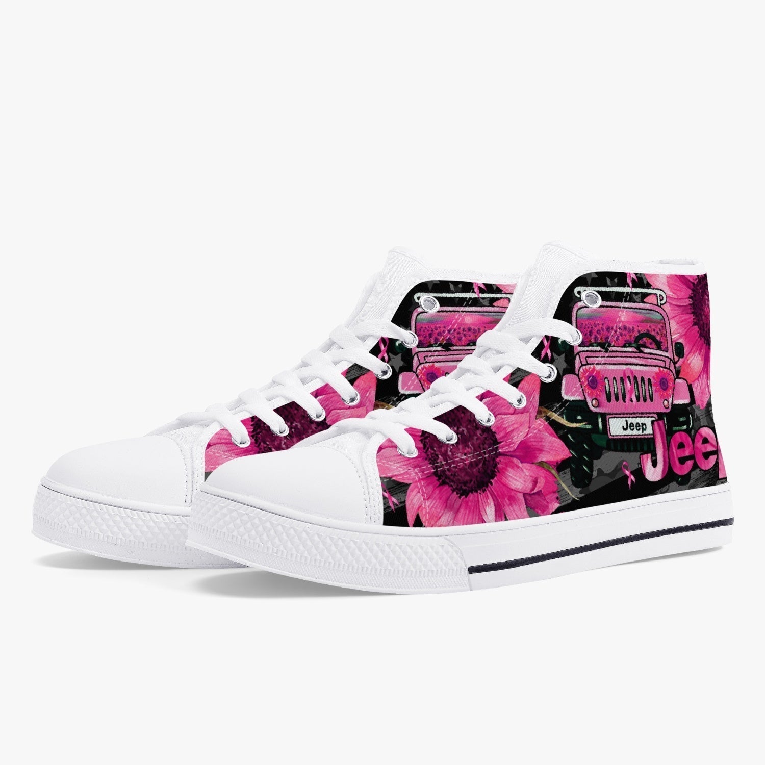 jeep-sunflower-breast-cancer-high-top-canvas-shoes